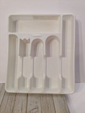 Rubbermaid White Silverware Tray Flatware Utensil Hold Drawer Organizer 2925